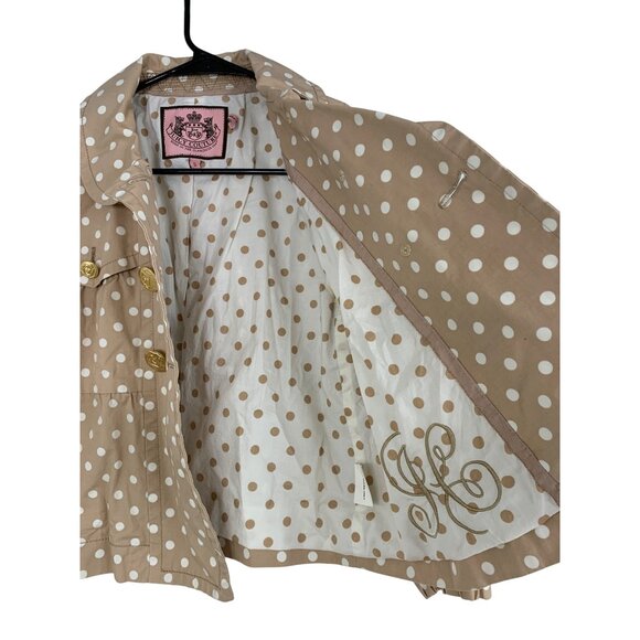 Rare Vintage Y2K Juicy Couture Polka Dot Baby Doll Crop Swing Jacket S RV10323 - Picture 4 of 9